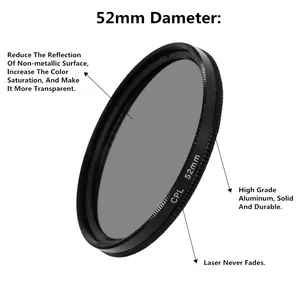YEETPLANET CPL 52mm filtro Circular Universal portátil polarizador Cámara lente profesional para iPhone teléfono móvil Smartphone - Product Image 3