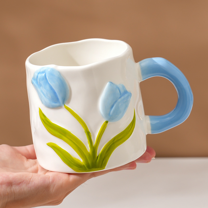 Single cup tulip light blue