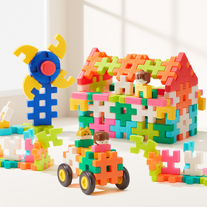 Mideer Waffel-Bausteine Kleiner Traum-Bauer 3+ Kinder Weiche Ineinandergreifende Fliesen, Kreatives STEM-Spiel & Mehrformiges Bauen - Product Image 1