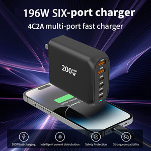 HYTO Multi Ports 200W High Power USB-C GaN <strong>Charger</strong> <strong>All</strong> in 1 Desktop PD Fast <strong>Charger</strong> Multifunction Smart USBC <strong>Chargers</strong> Adapters - Product Image 6