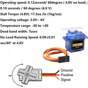 2 pezzi SG90 9g Micro Servos Kit per RC Robot elicottero aereo controlli auto barca Mini servomotore per progetto - Product Image 4