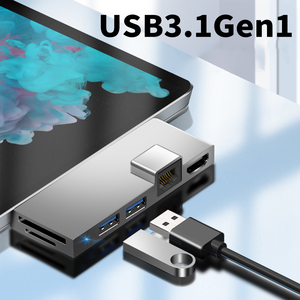Usb 3.0 mini dp adaptörü hub Microsoft Surface pro için çok fonksiyonlu yüzey dock 4 5 6 1000M ethernet 2 - Product Image 4