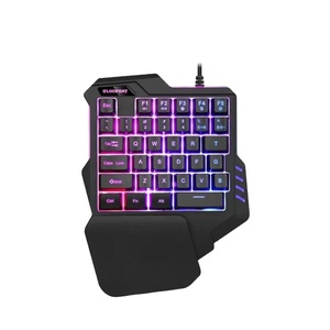 Teclado de una sola mano G30 para juego de teléfono móvil, periféricos de ordenador con ratón y luz de fondo colorida, combo de ratón - Product Image 1
