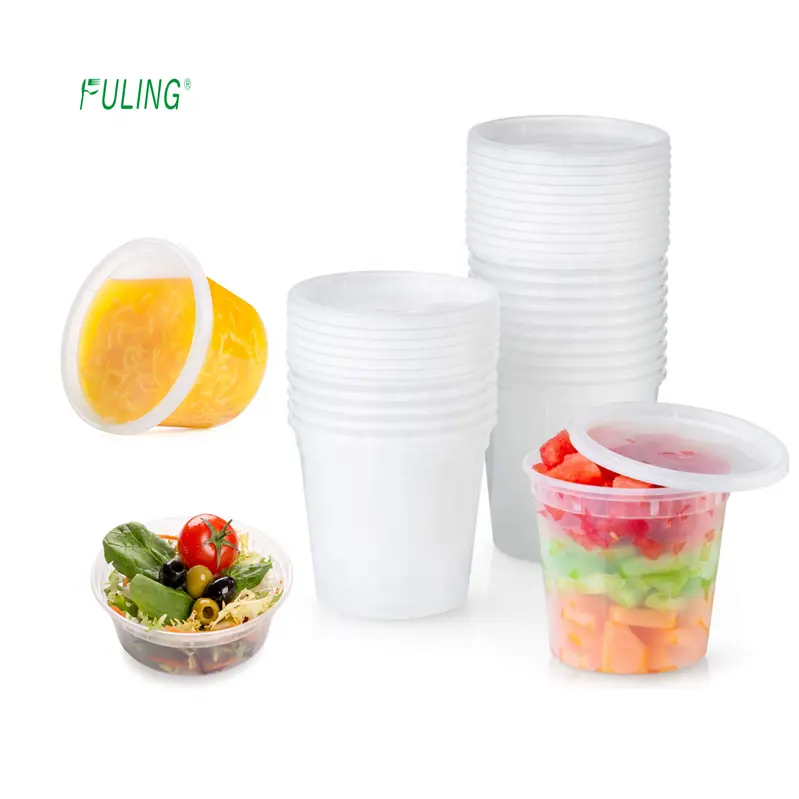 Boîtes rondes à soupe chaude, pièces, nourriture, deli, conteneurs, pour repas, restaurant, boîtes jetables en plastique avec couvercles