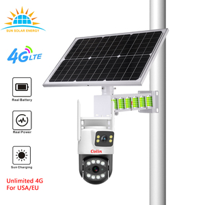 7x24Hx365D двойная линза 4MP 40 Вт Солнечная 4G неограниченное количество Lte охранная Камера видеонаблюдения - Product Image 3