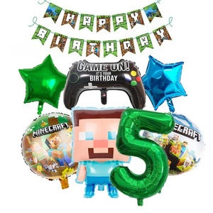 Bán Buôn <span class=keywords><strong>Minecraft</strong></span>-Chủ Đề Đảng Trang Trí Biểu Ngữ Và Số Lá Bóng Bay Đặt Trang Trí Sinh Nhật Đảng Trang Trí Nguồn Cung Cấp - Product Image 4