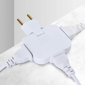 Enchufe de extensión de cobre caliente de la UE adaptador eléctrico 3 en 1 Adaptador de rotación de 180 grados enchufe convertidor ajustable para teléfono móvil - Product Image 6