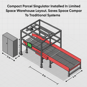 CIMC PTERIS Vision-Guided Conveyor Warehouse Logistik system Sortiert Scans-Pakete Gummiband Singulator Pakets ortier maschine - Product Image 3
