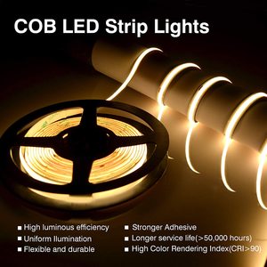 <strong>LED</strong> COB Light 5 <strong>MM</strong> Width High Density Dot-less Flexible Cob <strong>Led</strong> Strip DC12V 320 Chip /M Flexible Ribbon Light - Product Image 3