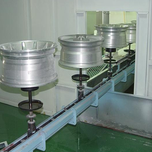 Kunden spezifische halbautomat ische Profile elektro statische Pulver beschichtung linie mit Aushärtung sofen und Spritz kabine zum Lackieren von Autor ädern - Product Image 3