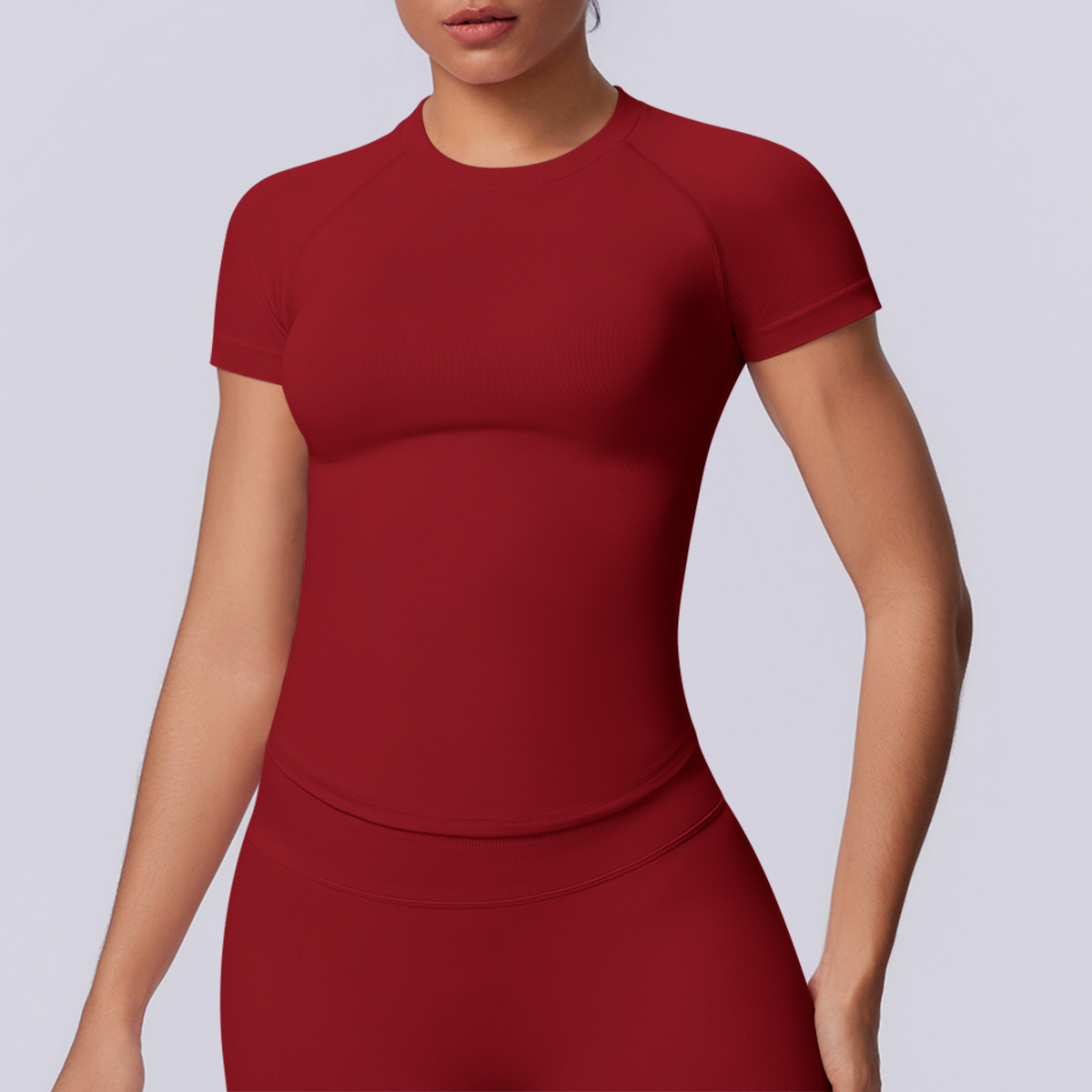 6705 Short Sleeve - Burgundy