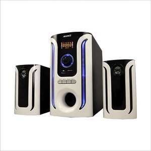 经典设计超低音低音炮扬声器多媒体蓝牙2.1Ch电脑扬声器，带USB/AUX/SD/FM收音机 - Product Image 1
