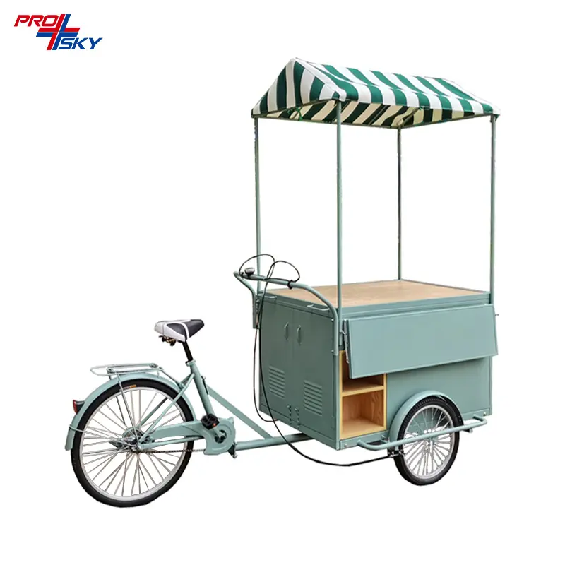 Prosky-congelador de helados con carrito, nuevo mercado de tiendas, Parque escénico, 110v