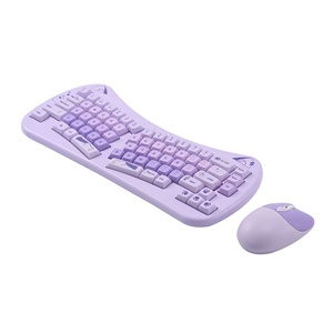 2.4G Wireless <strong>Keyboard</strong> <strong>Mouse</strong> Combo AZERTY US Qwerty Multimedia DIY <strong>Keyboard</strong> 3D Optical <strong>Mouse</strong> Combo Set for Home Office Girls <strong>Use</strong> - Product Image 1