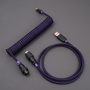 Customize DIY Light Blue Coiled <strong>Cable</strong> Type c Adapter Power Keyboard <strong>Cables</strong> Rolled <strong>Cable</strong> - Product Image 6