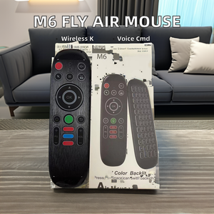 M6フライミニワイヤレスキーボードマウス2.4G充電式RFリモコンラップトップスマートAndroid TVボックスPC-ABS素材 - Product Image 3