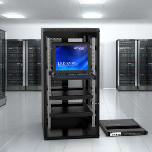 17&quot; LED <strong>KVM</strong> <strong>Switch</strong> Over Ethernet 8 Port MT-VIKI + 8 Packs VGA to Rj45 Adapter for 1U Rack, 17 Inch <strong>LCD</strong> Rackmount <strong>KVM</strong> Console - Product Image 6