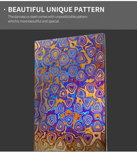 Kích thước tùy chỉnh Titan Damascus tấm/thanh phẳng 3 hợp kim bốn lá cỏ ba lá mô hình vật liệu kỳ lạ cho mặt dây chuyền hoặc dao - Product Image 4