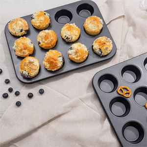 Miễn phí của PFOA,PFOS và BPA Carbon thép 12-khoang không dính bánh <span class=keywords><strong>Pan</strong></span> Muffin chảo cho nhà bếp cupcake nướng chảo bakeware - Product Image 3