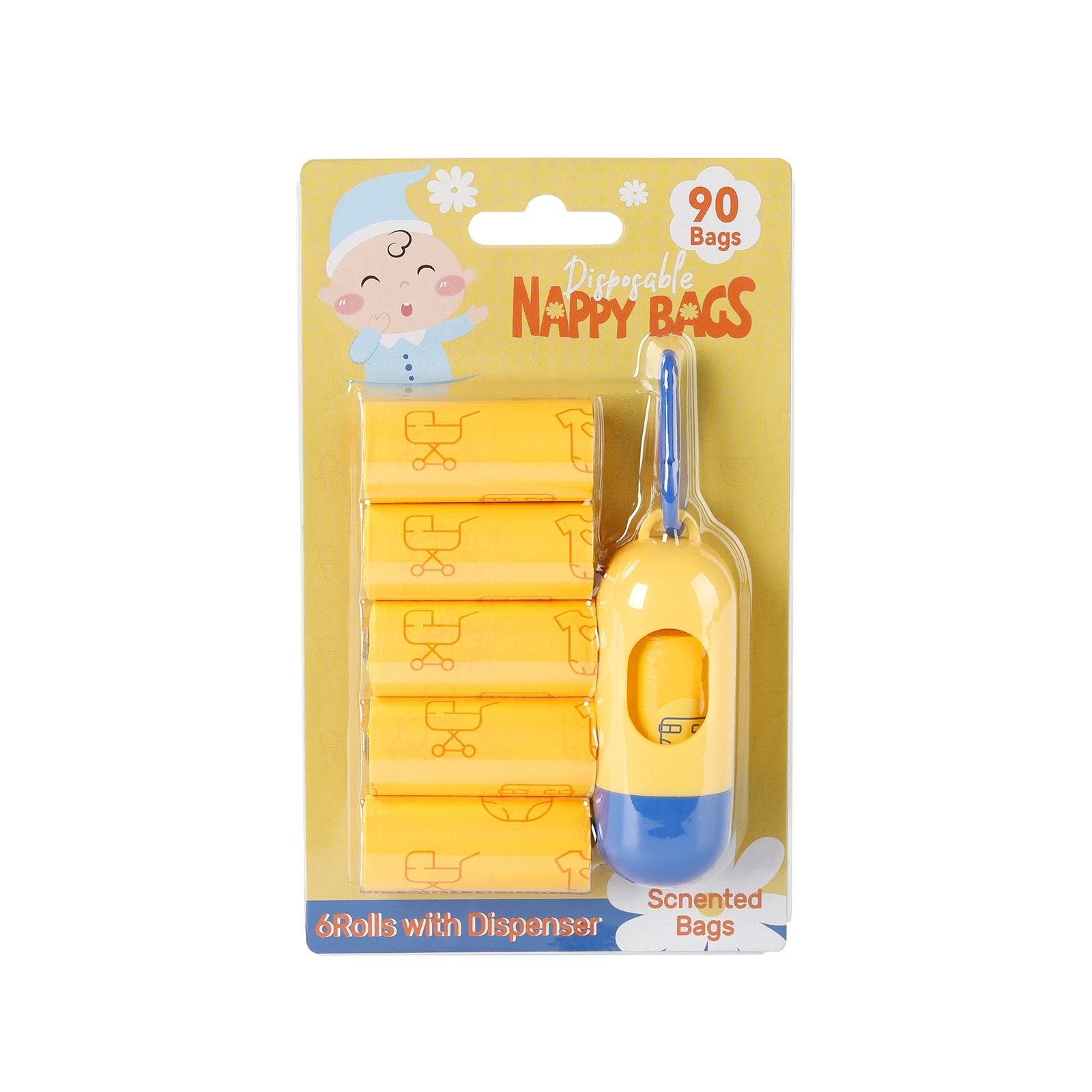 Pack de cartes -jaune crème 6 rouleaux+dispenseur