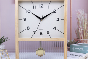 Gỗ tự nhiên làm khung bàn bàn đồng hồ bằng gỗ với con lắc - Product Image 3