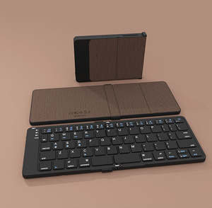 Magnetic Folding Rechargeable Phone <strong>Computer</strong> <strong>Keyboard</strong> Silent Bluetooth Wireless Work <strong>Keyboard</strong> With Protective Case - Product Image 1