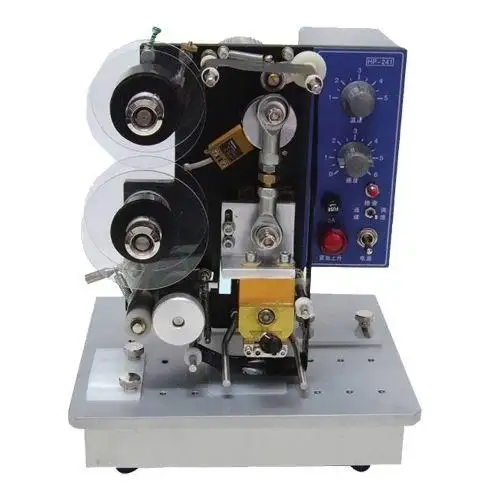 Impresora eléctrica semiautomática de codificación de fecha, máquina de impresión de cinta de Color HP-241b, fácil de operar