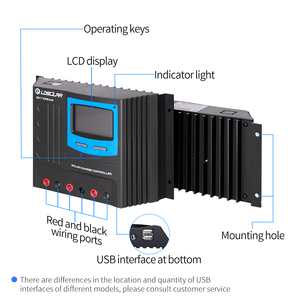 LDSOLAR 12V/24V 48V Auto 50A con Display corrente off Grid per sistema di energia solare PWM regolatore solare regolatore di carica - Product Image 2