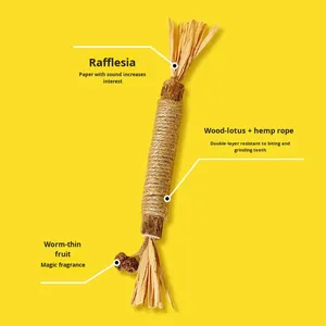Cute Eco-Friendly <strong>Cat</strong> Toy with <strong>Catnip</strong> Ball Teeth Cleaning and Chewing Stick Shape Comes in Bag for Pet Entertainment