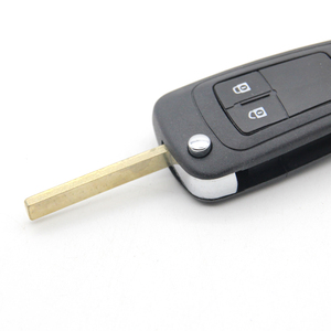 <strong>Flip</strong> Transponder Car Key Shell Replacement Brass <strong>Remote</strong> Case with 2 Buttons Vehicle Keys - Product Image 4
