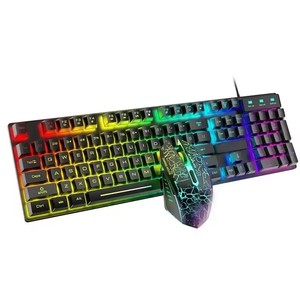 2024 Factory Direct Sale <strong>Computer</strong> T6 Gaming <strong>Keyboard</strong> Mouse <strong>Combos</strong> Mechanical <strong>Keyboard</strong> 108 Keys LED Light - Product Image 1