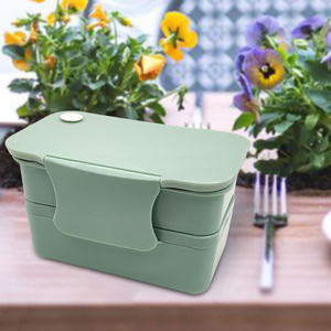 Piknikler için yalıtımlı çift yemek kabı japon Bento kutusu pp sebzelik kutusu - Product Image 3