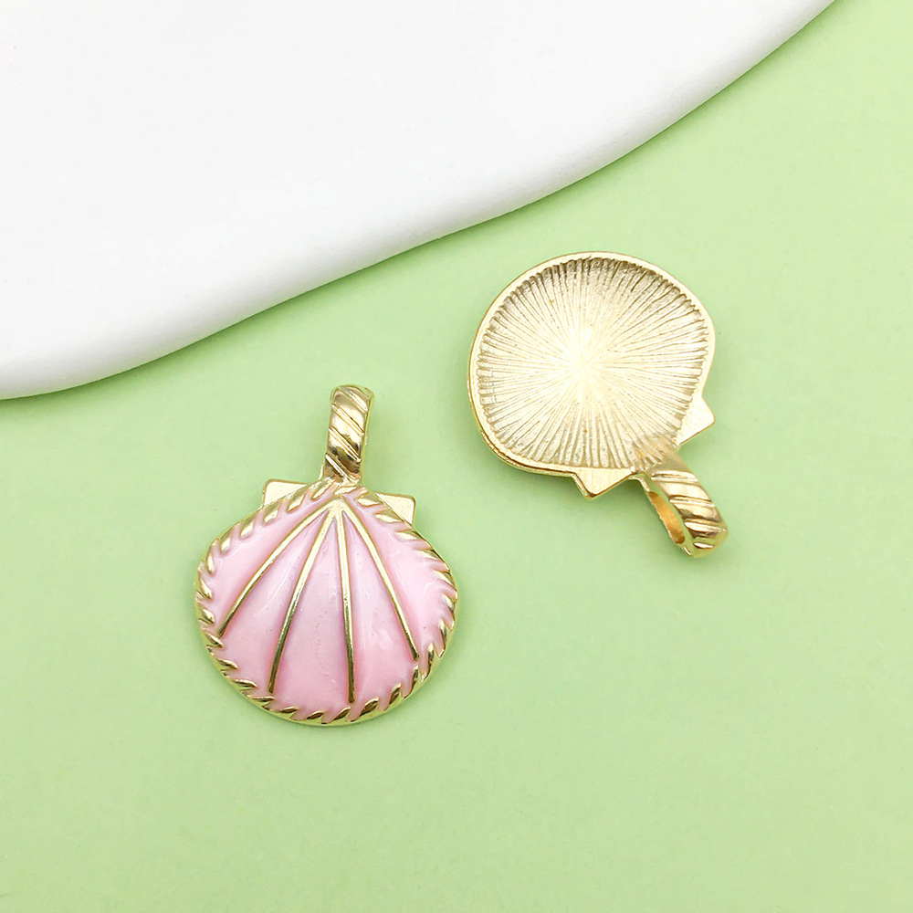 เปลือกหอยสีชมพู 1 ชิ้น (20*26 มม.) - 3 กรัม - 12030 กรัม