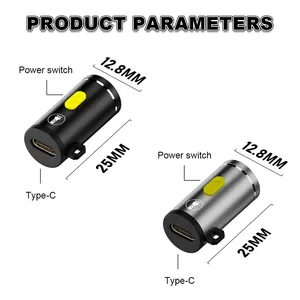Mini LED Flashlight Type-C Powered Cool White 6000k No Battery Needed Design Cob Ultra Bright Small Size Flashlights Camping Eas - Product Image 3
