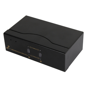 VCOM VGA KVM Switch para computadora dual para monitorear 2 en 1 Out 1080P 60Hz Video USB Selector Box