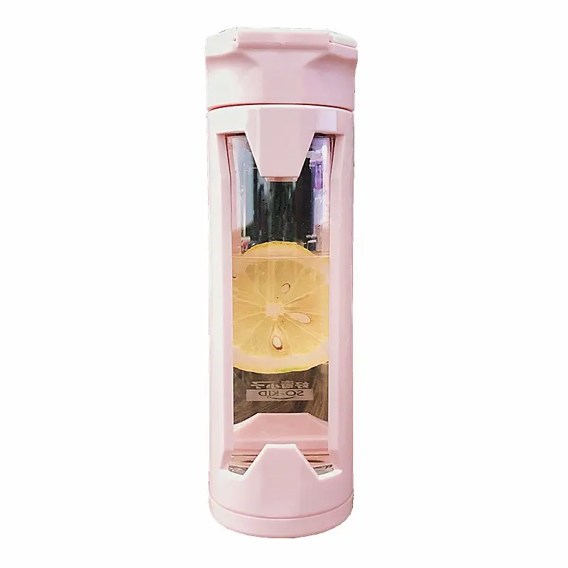 Botella de agua con logotipo personalizado, colador de té, Infusor de frutas, 450ml, venta al por mayor