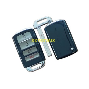 K-ia için 3 + 1 düğme akıllı anahtar kapak ile acil anahtar KK10 logo olmadan 4-Key işaretsiz kilit + kilidini + SUV tutun - Product Image 1