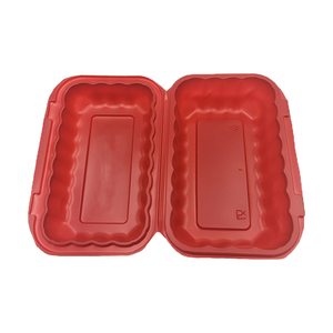 一次性微波塑料处理翻盖红色容器食品储存豆饼包装盒 - Product Image 6