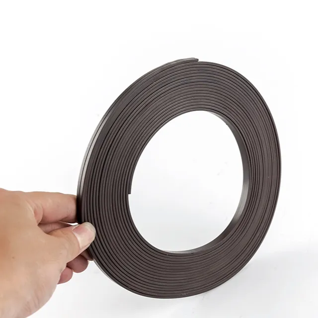 Cinta magnética Flexible de goma fina para puerta de refrigerador, cinta adhesiva negra de diferentes usos