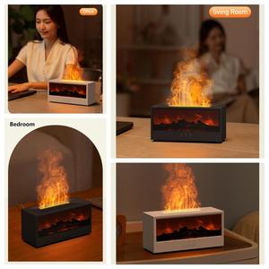 Perapian minyak esensial penyebar aroma ruangan pengendali jarak jauh pintar lampu LED penyebar api aroma aromatik pelembap api - Product Image 6