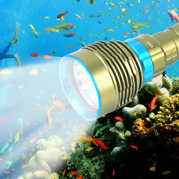 TOPCOM High lumen 10000lm impermeabile più luminoso 7 X L2 torcia subacquea professionale luci Diving