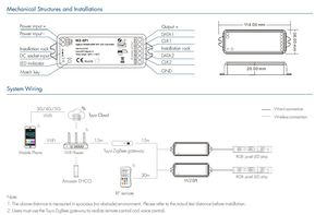 WZ-SPI 5-24VDC RF ZigBee RGB/RGBW SPI светодиодный контроллер для светодиодной Пиксельной полосы с управлением через приложение Tuya - Product Image 3