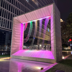 Colorato abbagliante fontana cascata digitale tenda di acqua di programmazione forma di controllo Font fase di illuminazione della luce della cortina d'acqua
