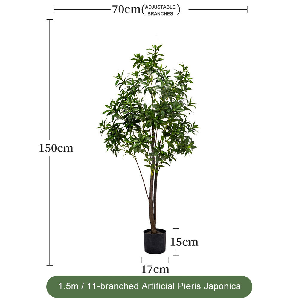 Vert 1,5 m - 1,1 tiges d'herbe de pampa de riz - feuillage plus dense amélioré