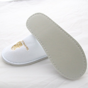 Chống trượt Spa nam mở ngón chân màu đen Dép bọt dùng một lần tùy chỉnh thẻ thêu logo khách sạn Dép Eva duy nhất - Product Image 3