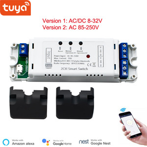 Tuya wifi smart modulo interruttore a pulsante relè autobloccante a 2 canali per 0V-230V 12V 24V funziona con alexa - Product Image 6
