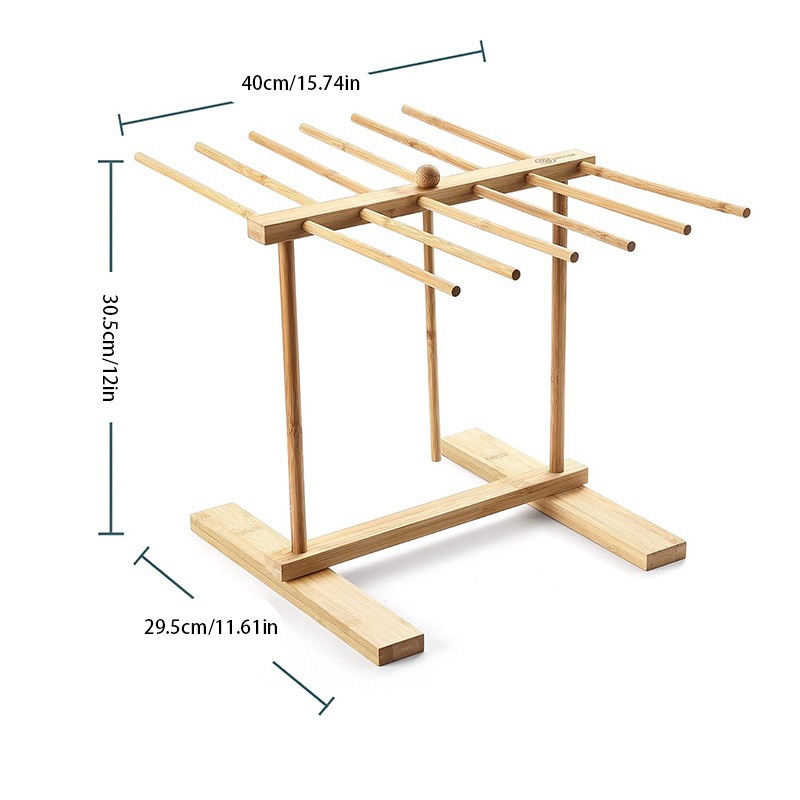 Bamboo and wood drying rack
