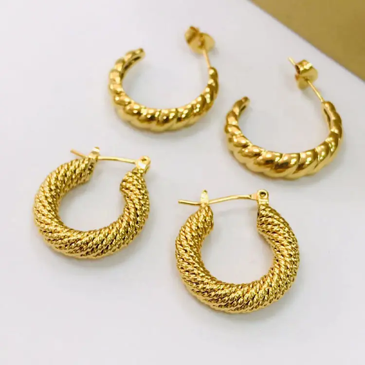 HJ2022315 orecchini a Clip placcati oro reale moda donna orecchini in oro gioielli
