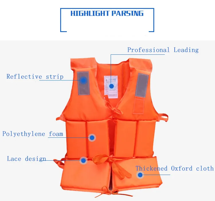 Wholesale boat rafting thicken life-saving vest foam adult swimming fishing life vest jackets watersports adults