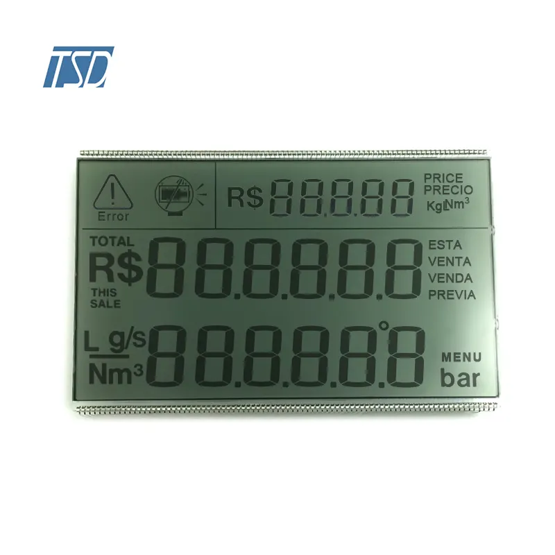 TSD TSLCD RoHS 연료 디스펜서 흑백 그래픽 세그먼트 TN LCD 디스플레이 모듈